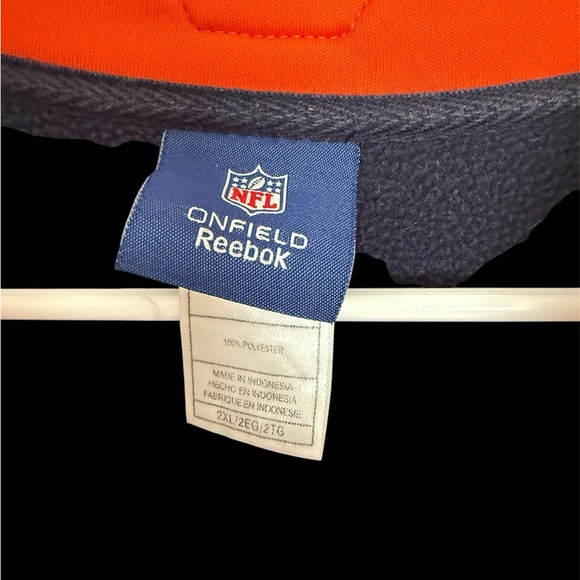 Reebok Men's Black and Orange Bears Zip-Up Sweater - Picture 2 of 4